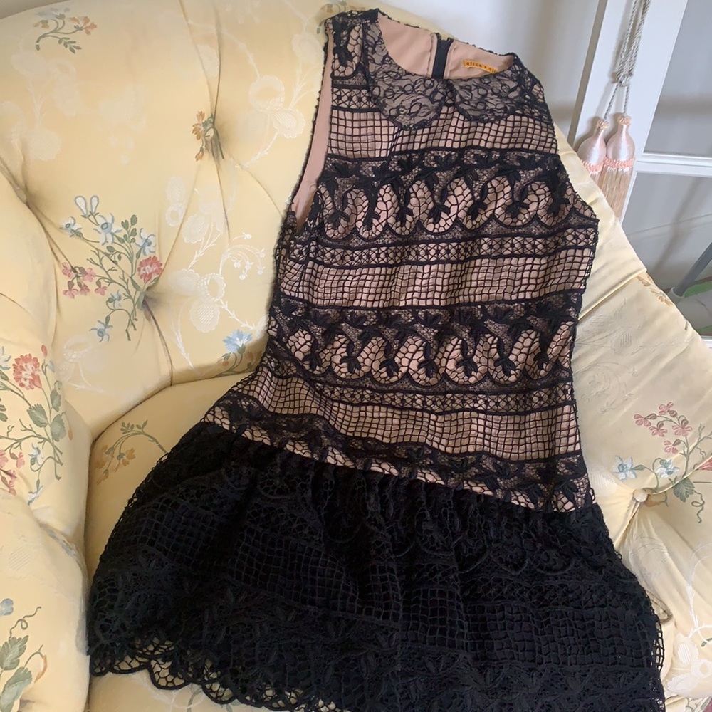 Alice And Olivia Lace Dress Alice Olivia Women's Black Delora Faux Pearl Embellished Long Alice And Olivia Lace Dress Alice Olivia Women's Black Delora Faux Pearl Embellished Long
